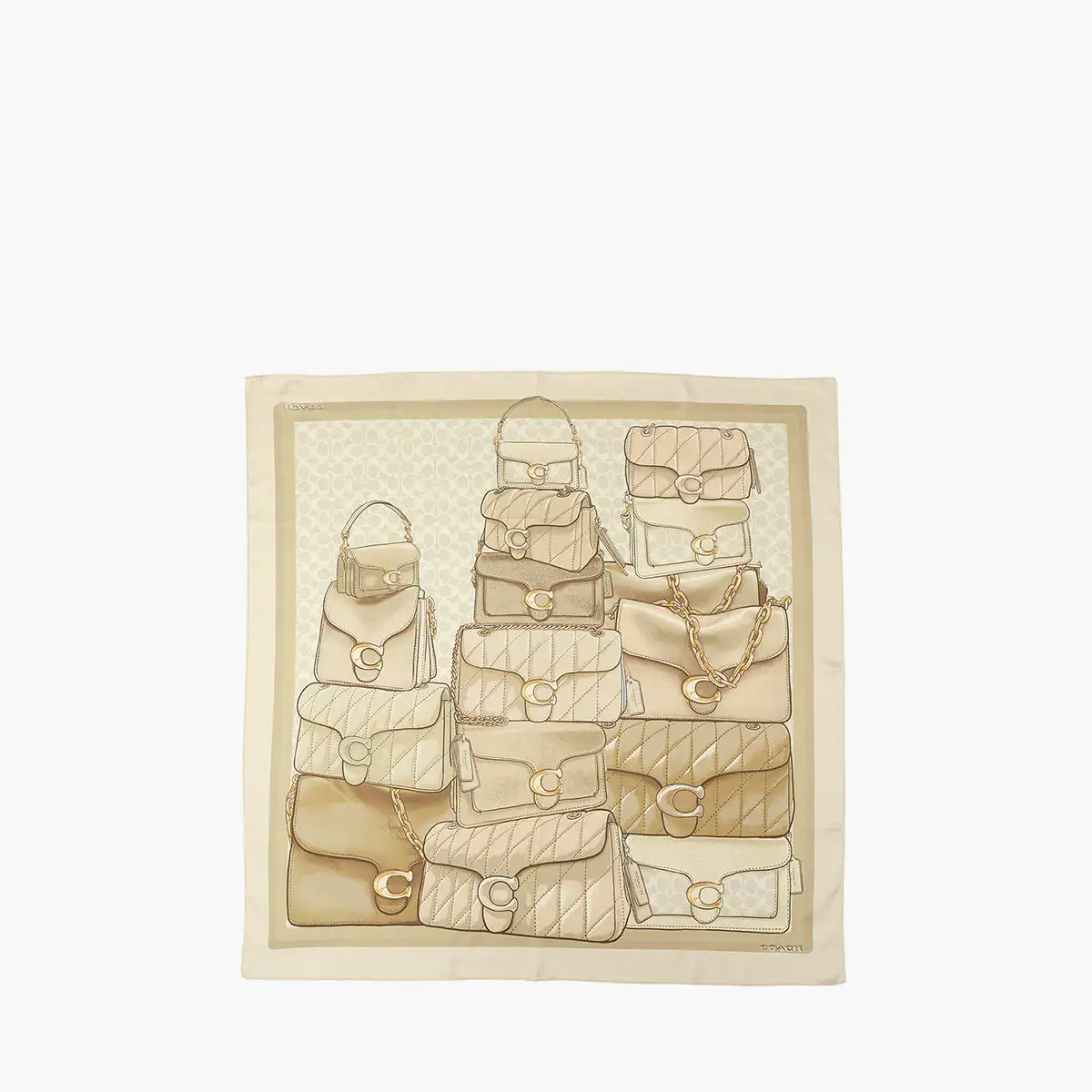 Stacked Tabby Printed Silk Square
