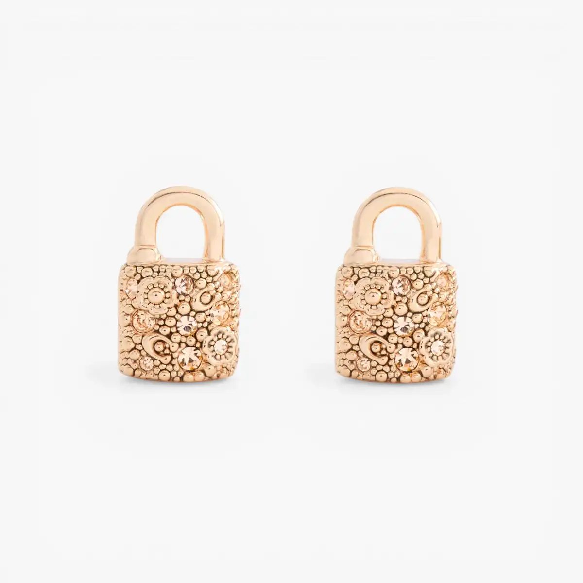 Signature C Pavé Padlock Stud Boxed Earrings