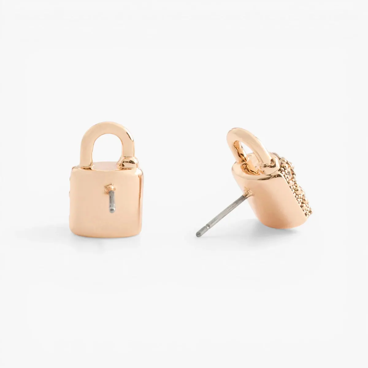 Signature C Pavé Padlock Stud Boxed Earrings