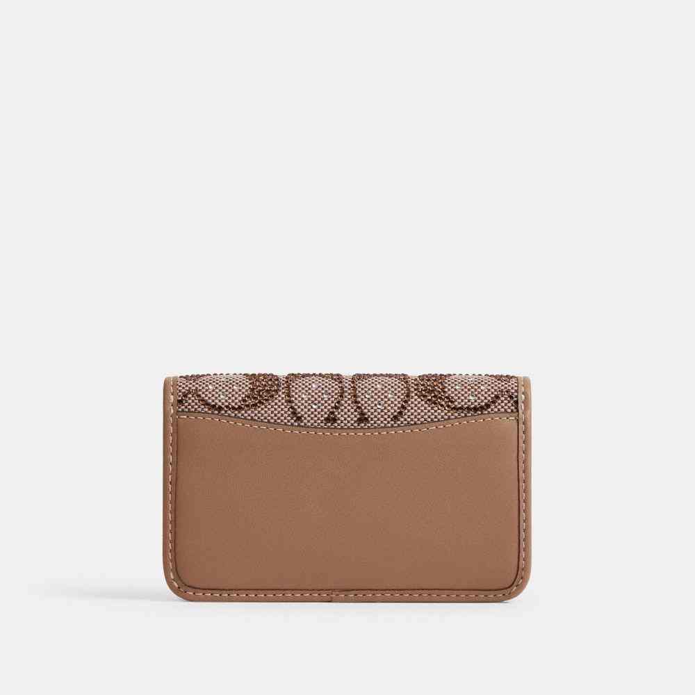 Essential Slim Card Case In Crystal Signature Jacquard