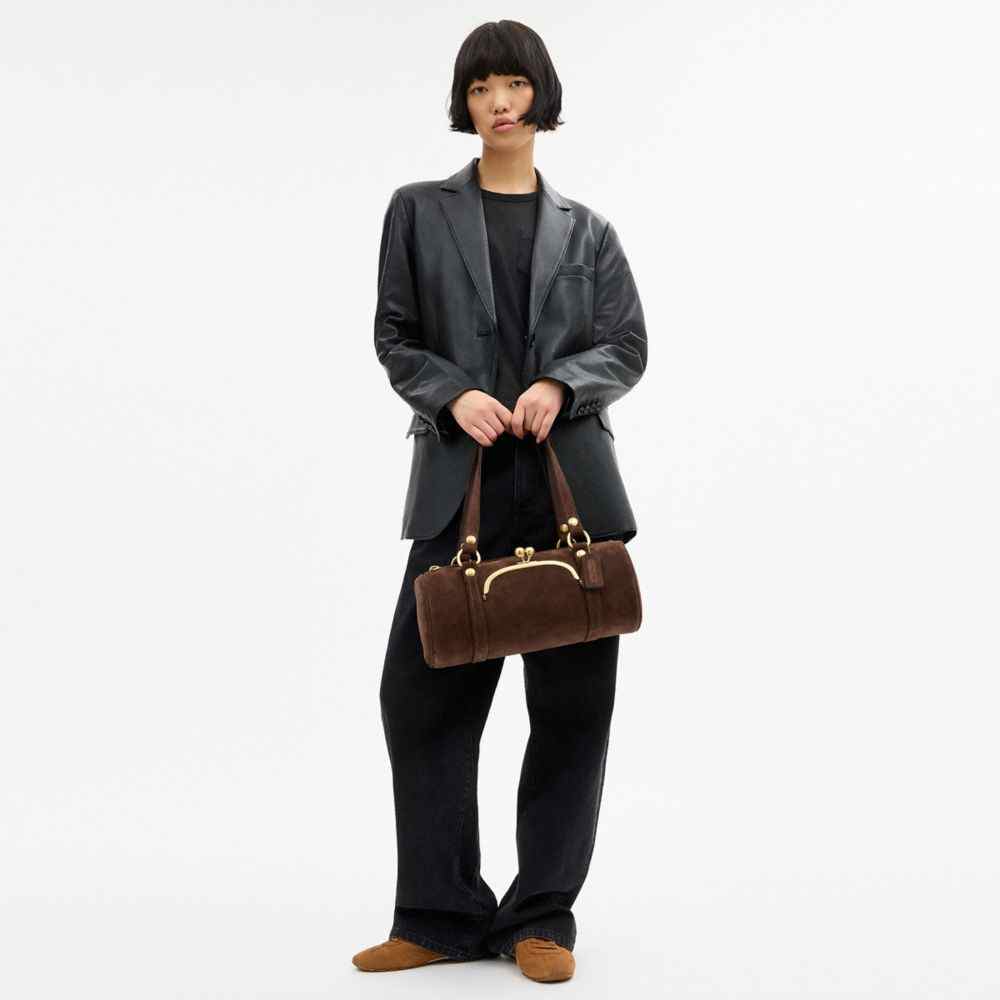 Kisslock Barrel Bag