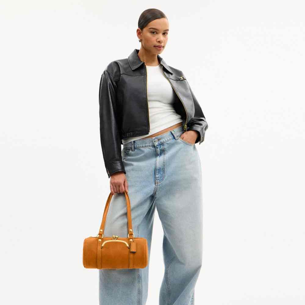 Kisslock Barrel Bag 28