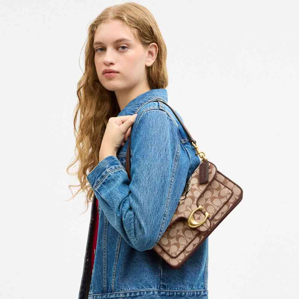 Tabby Shoulder Bag 26 In Signature Jacquard