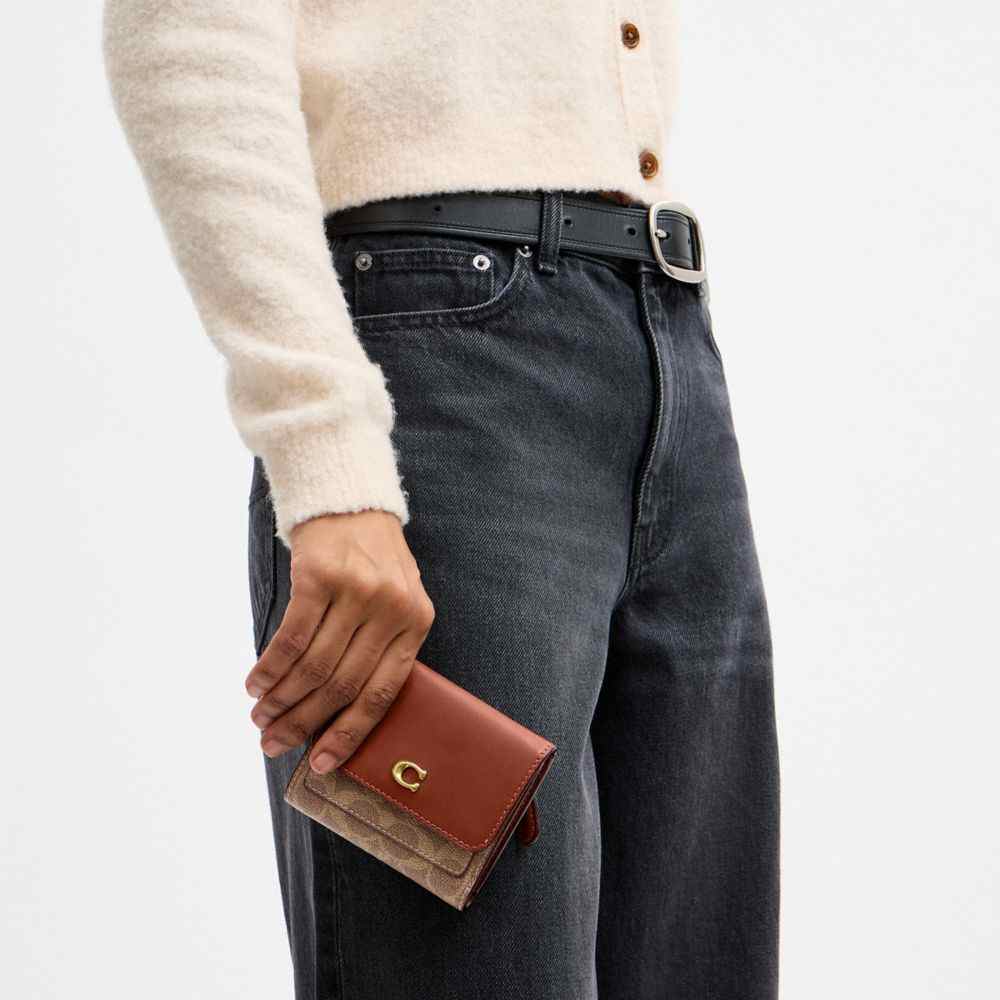 Mila Small Flap Wallet In Signature Upcrafted Leather