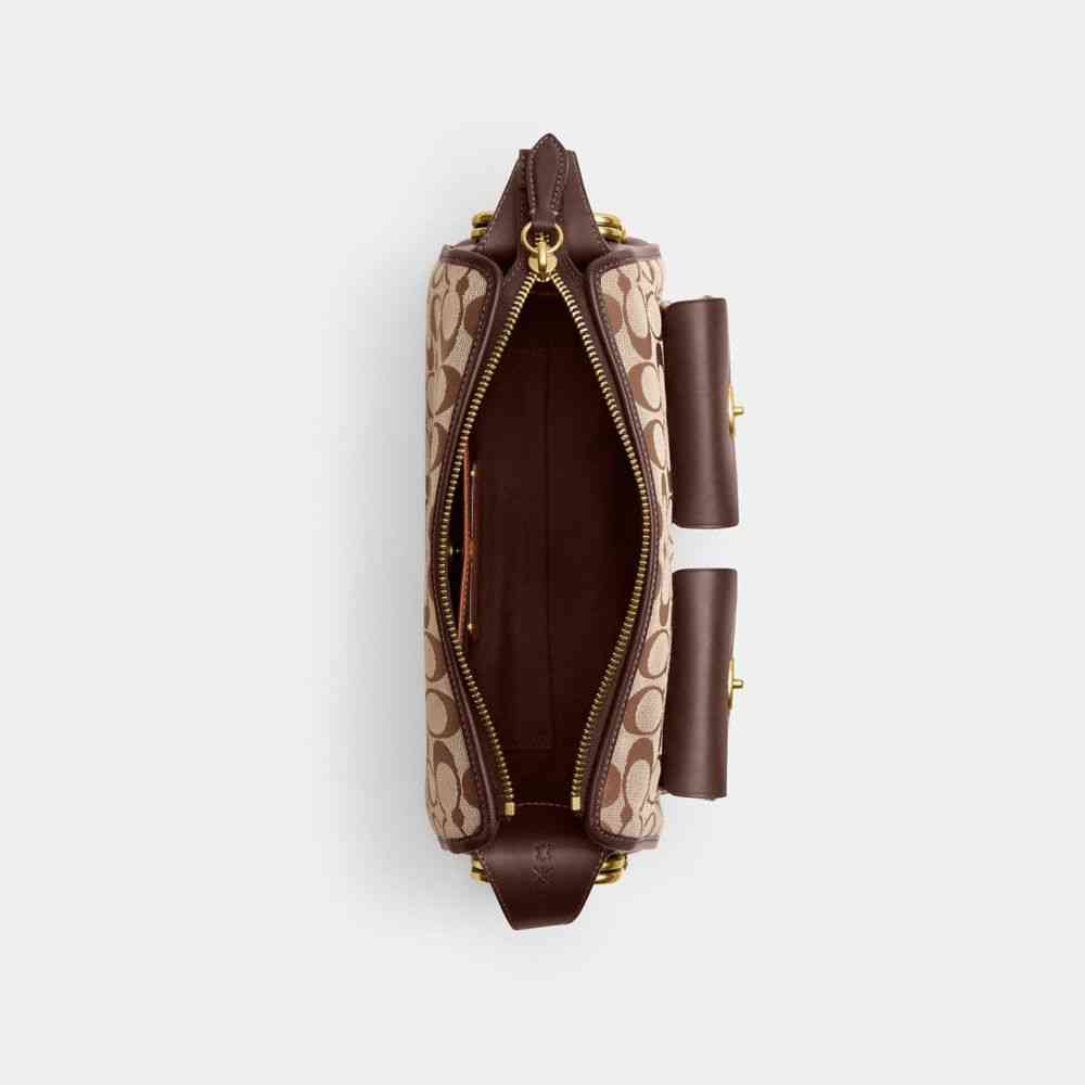 Turnlock Haversack Bag 27 In Signature Jacquard