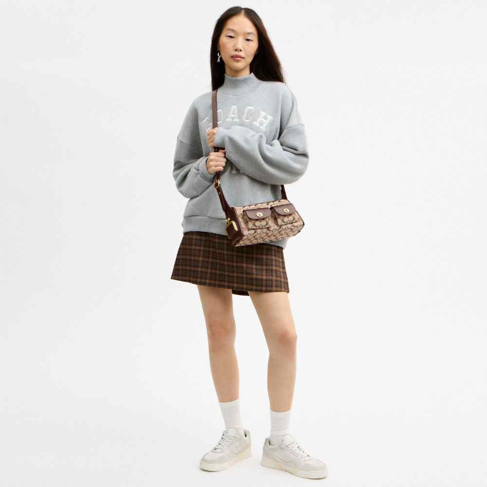 Turnlock Haversack Bag 27 In Signature Jacquard