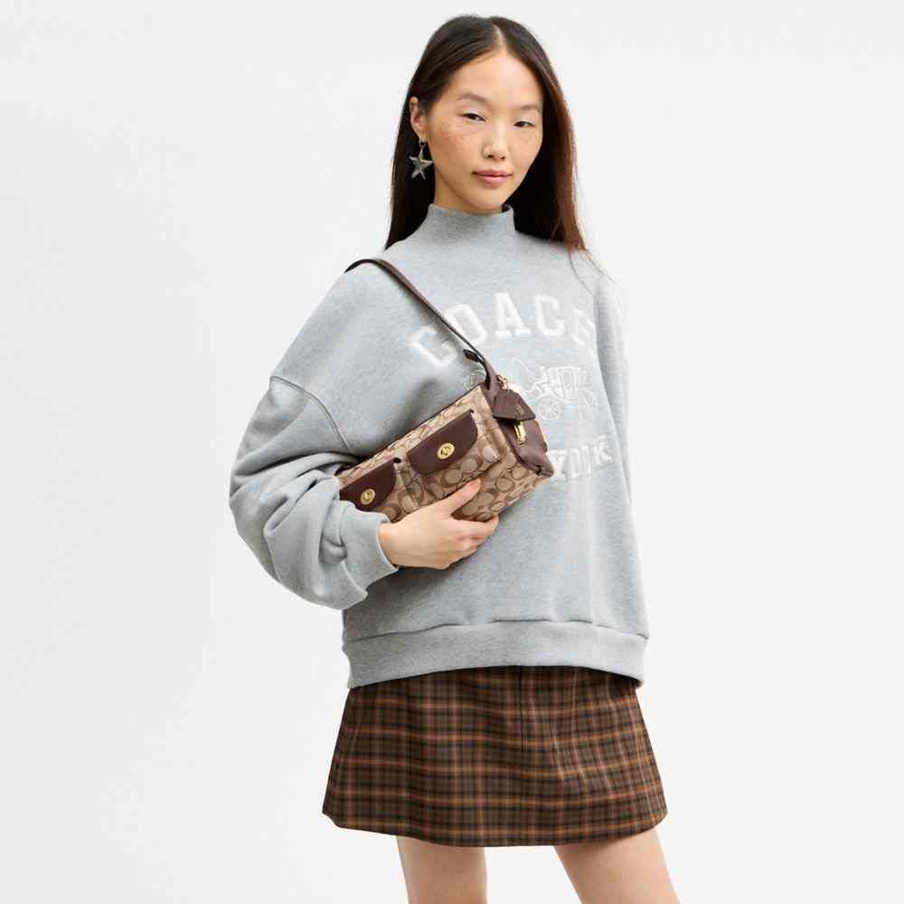 Turnlock Haversack Bag 27 In Signature Jacquard