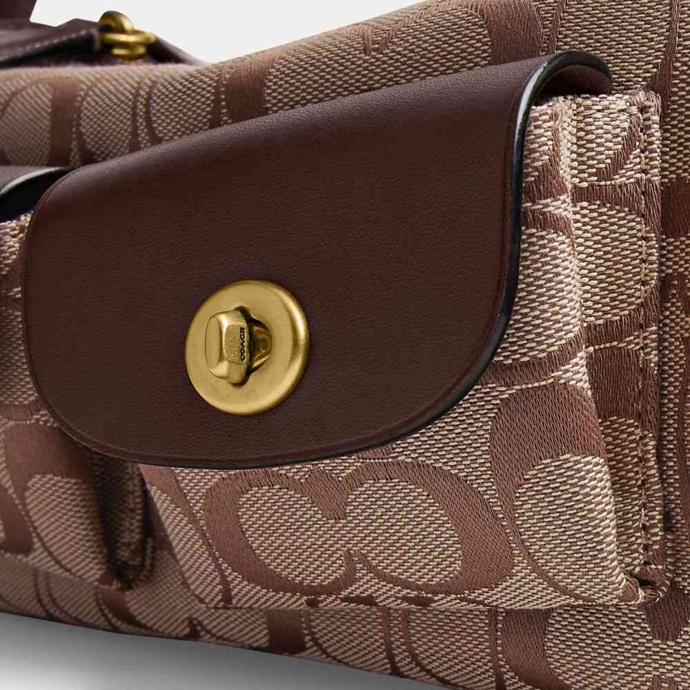 Turnlock Haversack Bag 27 In Signature Jacquard