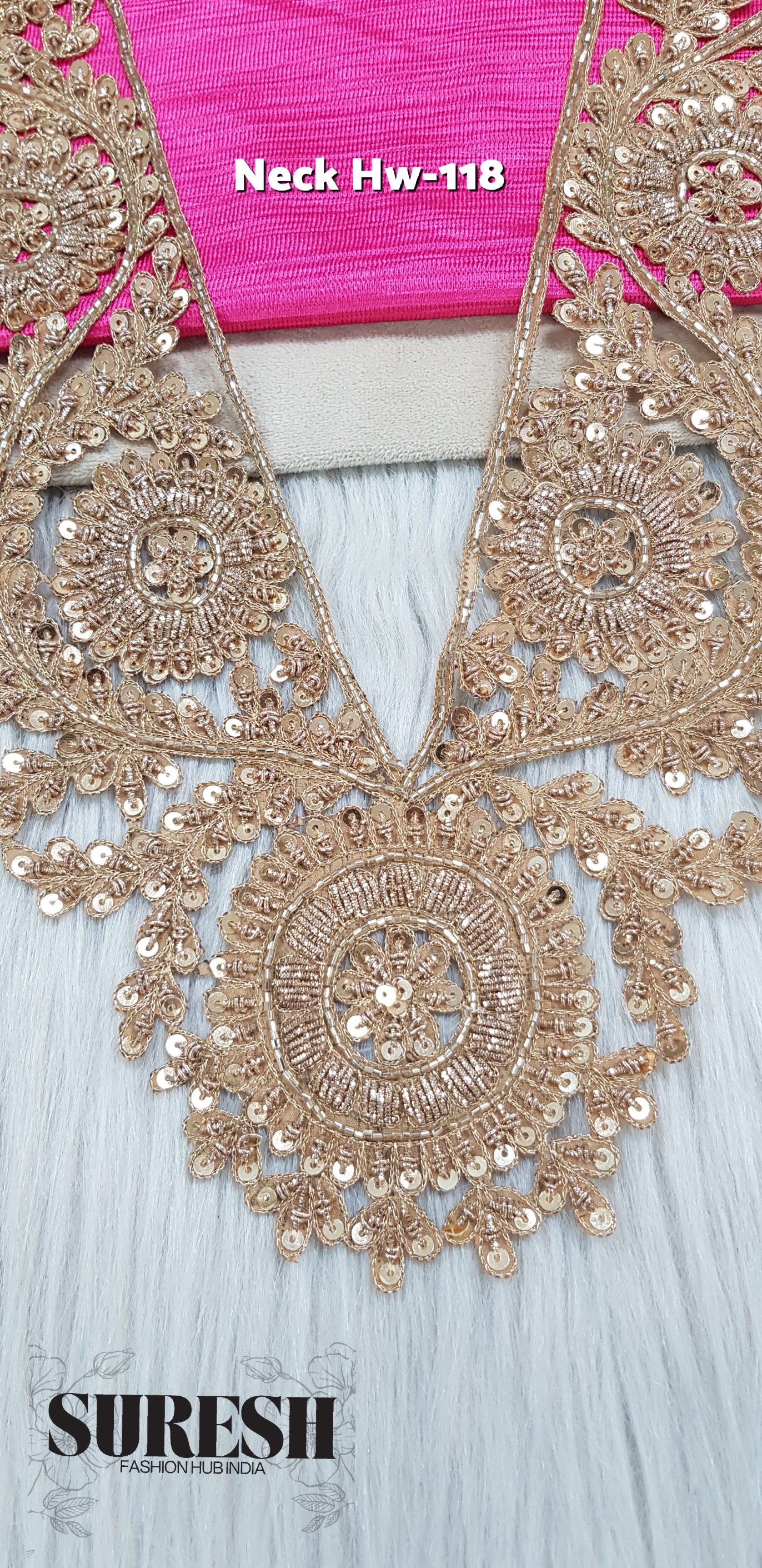 Royal Zardosi Heritage Neck – Mj-118