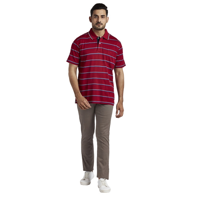 ColorPlus | ColorPlus Medium Red Classic Fit T-Shirt 4