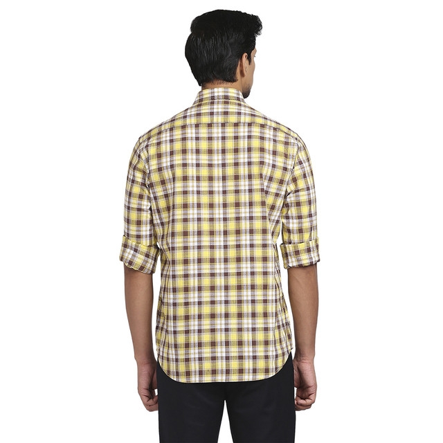 ColorPlus | COLORPLUS Men Medium Yellow Formal Shirt 3