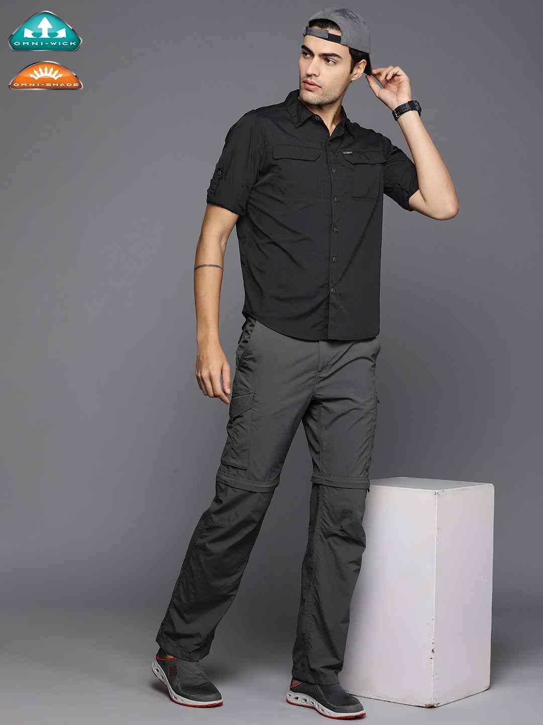 Men Black Silver Ridge2.0 Long Sleeve Omni Freeze Shirt