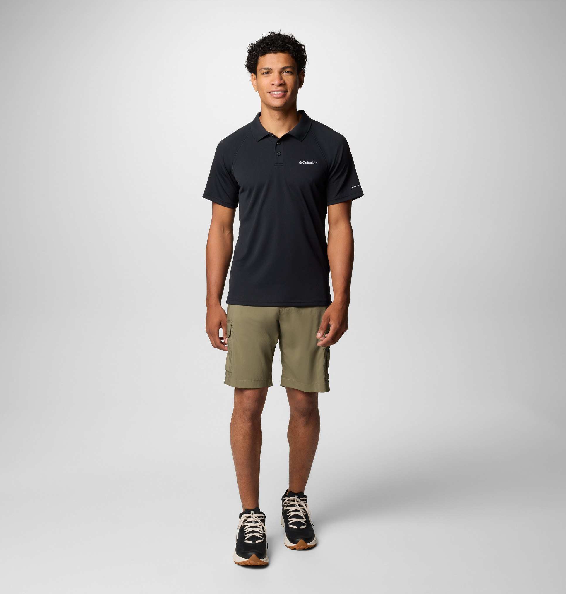 Men Black Alpine Chill Pro Omni Shade Polo Tshirt
