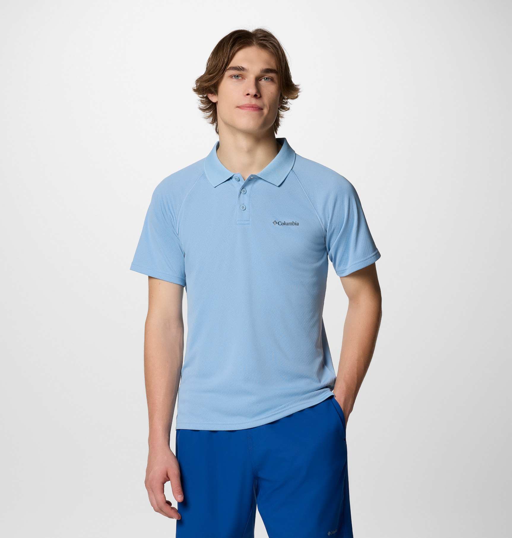 Men Blue Alpine Chill Pro Omni Shade Polo Tshirt