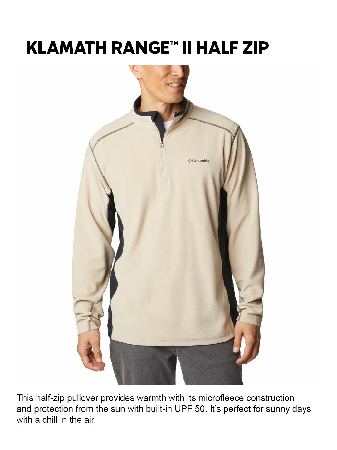 Men Beige Klamath Range II Pullover