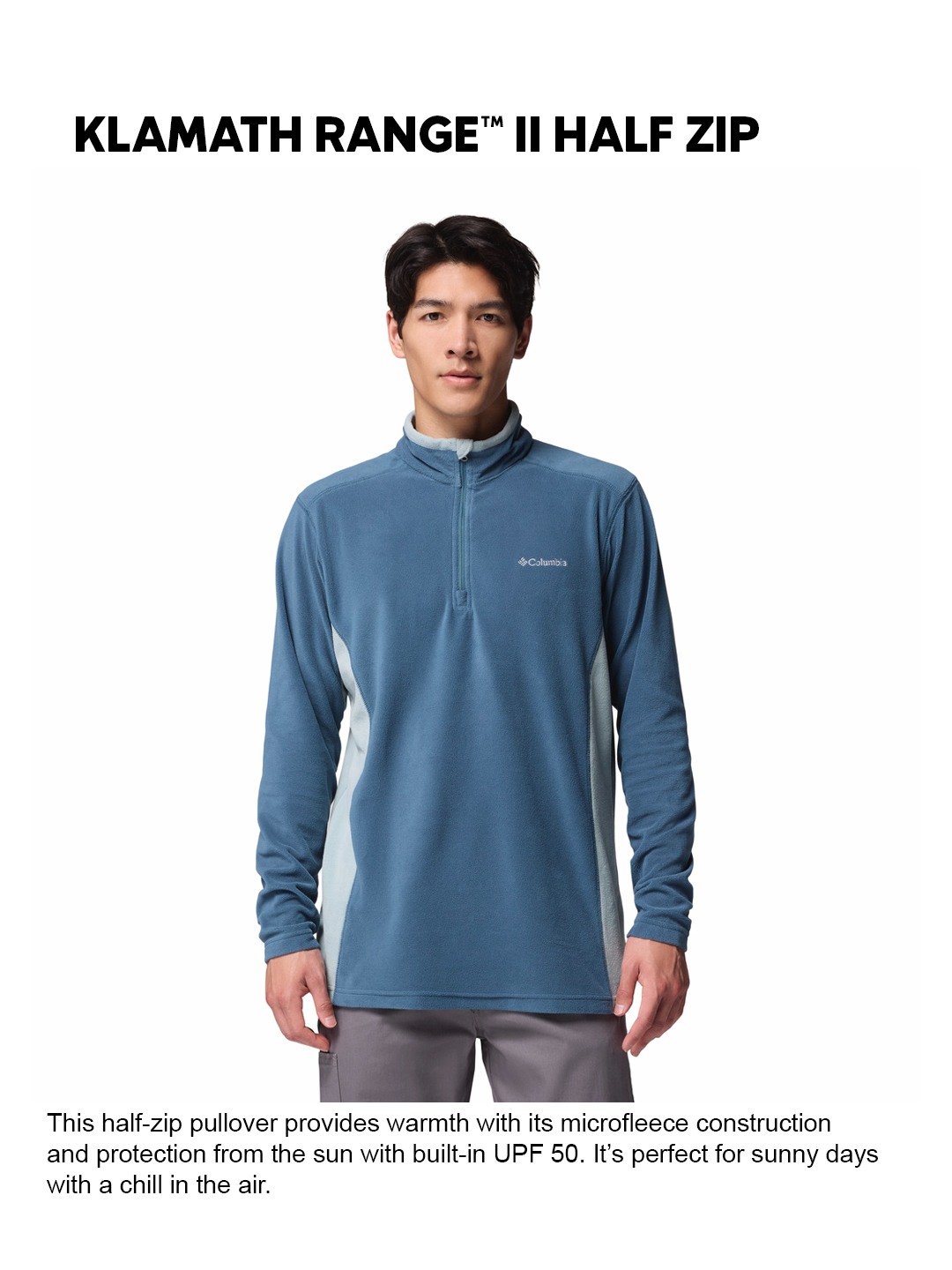 Men Teal Klamath Range II Pullover