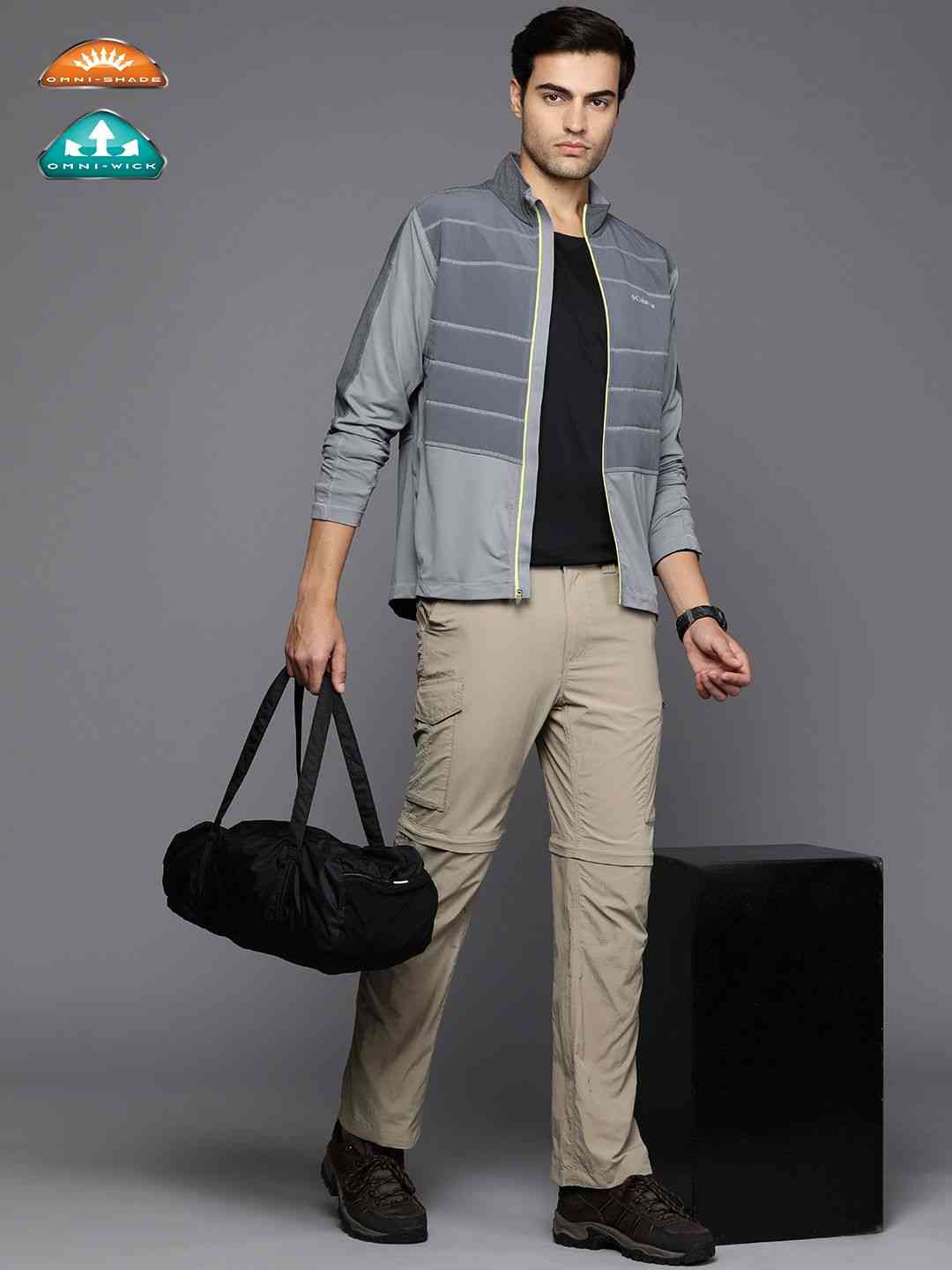 Men Beige Silver Ridge Convertible Omni Wick Pant