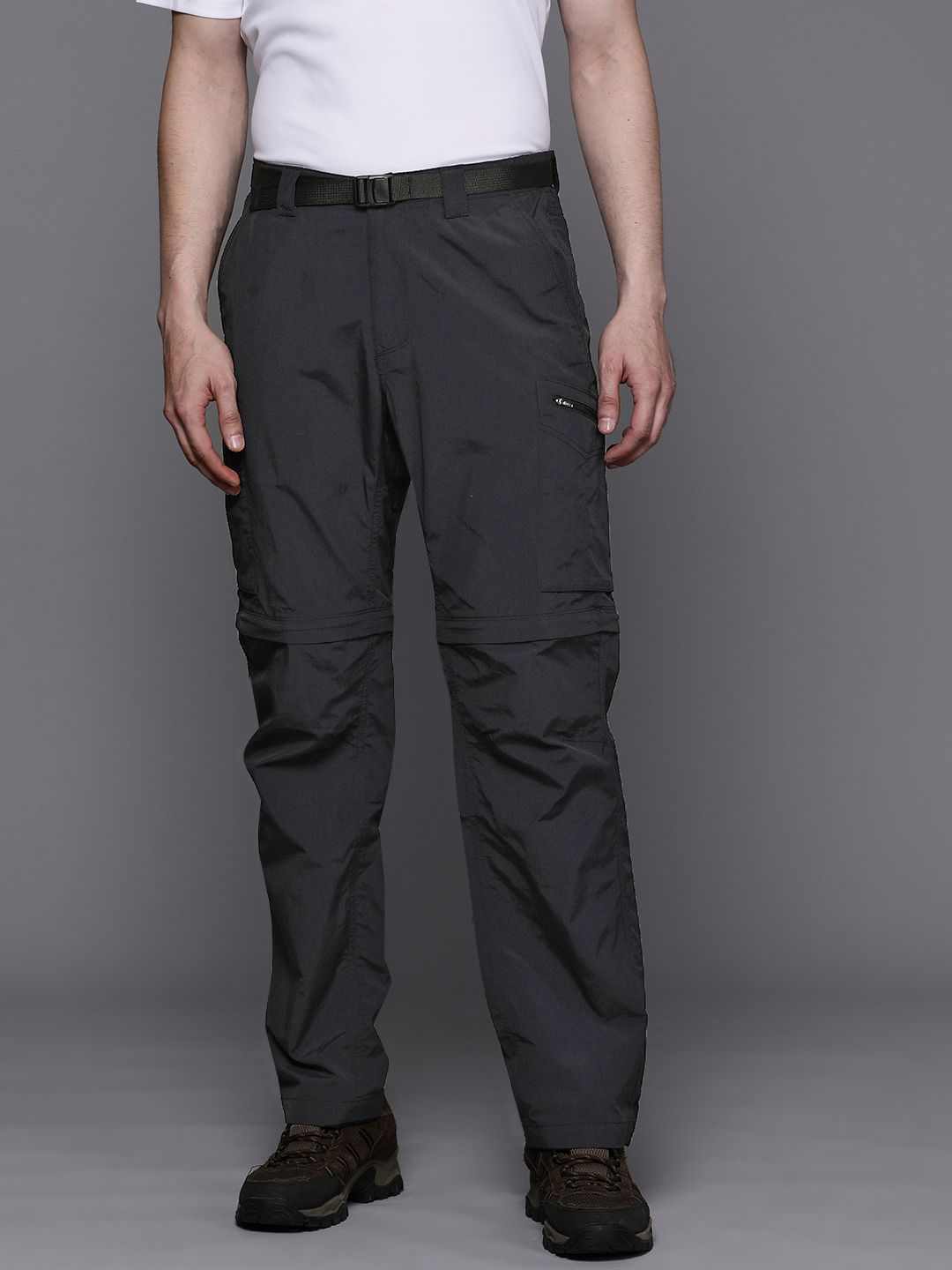 Men Black Silver Ridge Convertible Omni Wick Pant