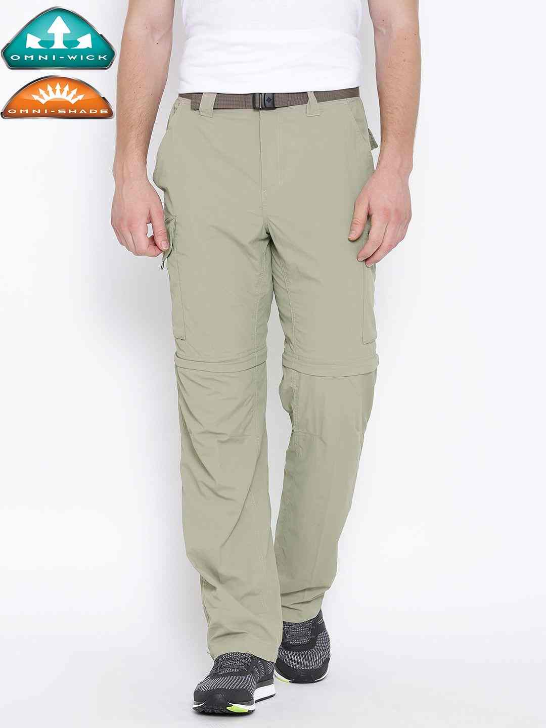 Men Brown Silver Ridge Convertible Omni Wick Pant
