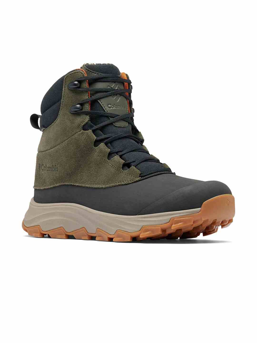 Columbia Men Olive Expeditionist Shield Omni Heat Snow Boots