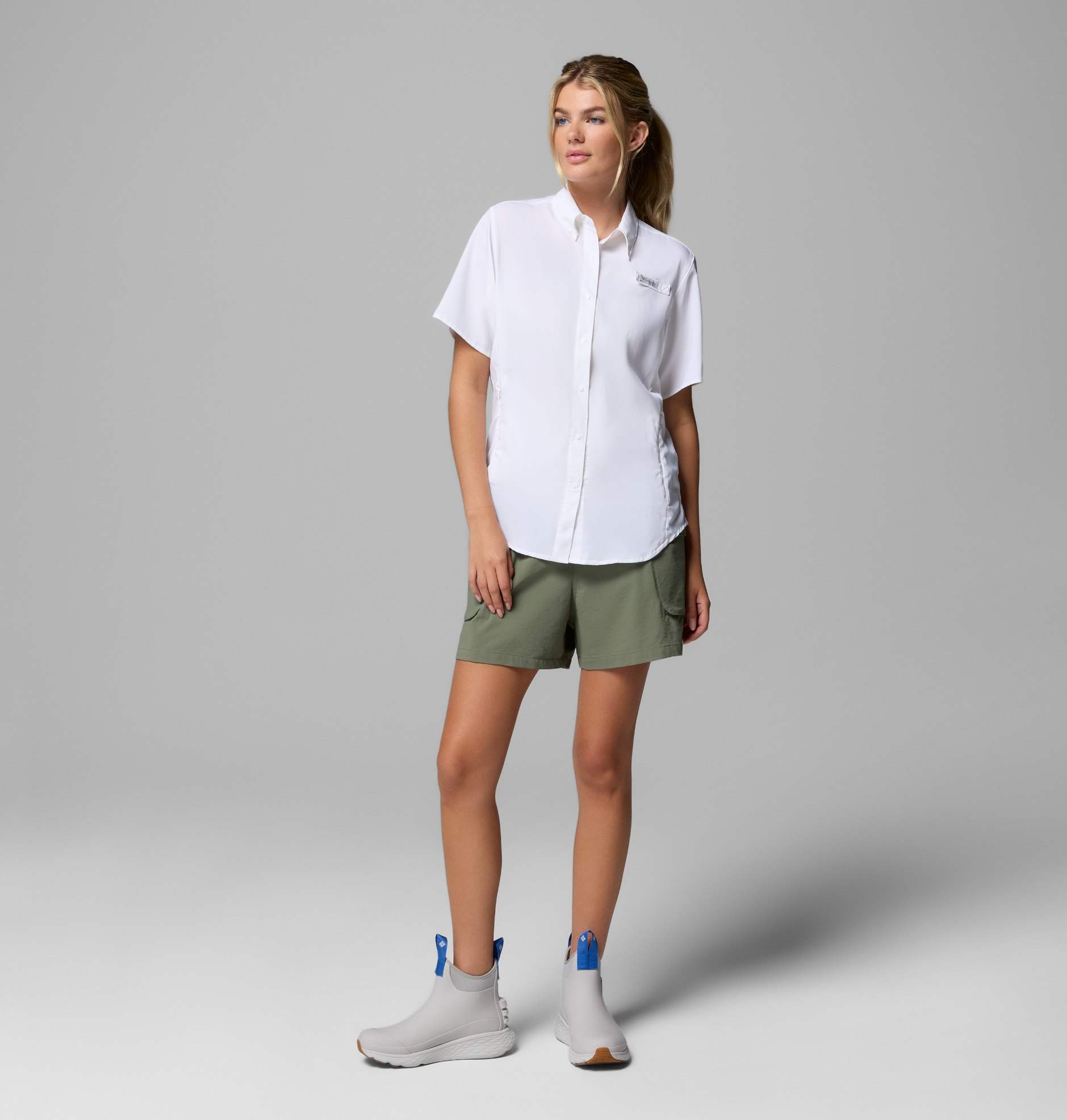 Women White Tamiami II Short Sleeve Omni Shade Shirt