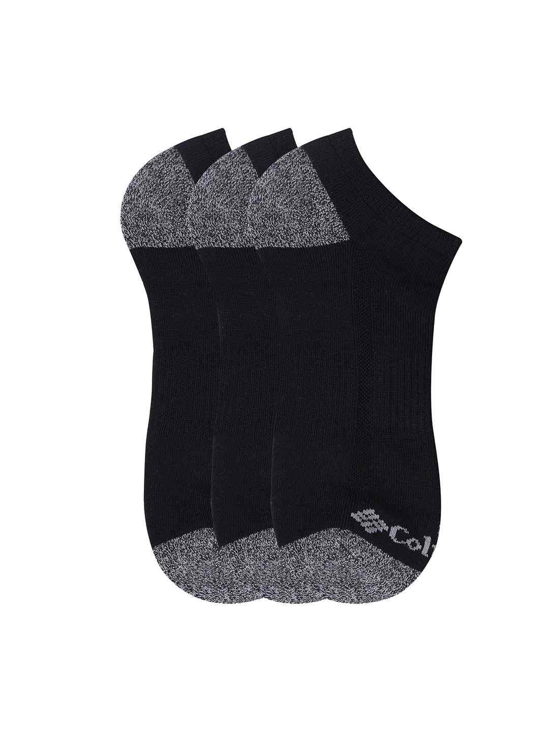 Columbia Mens Black No Show Pair of 3 Socks