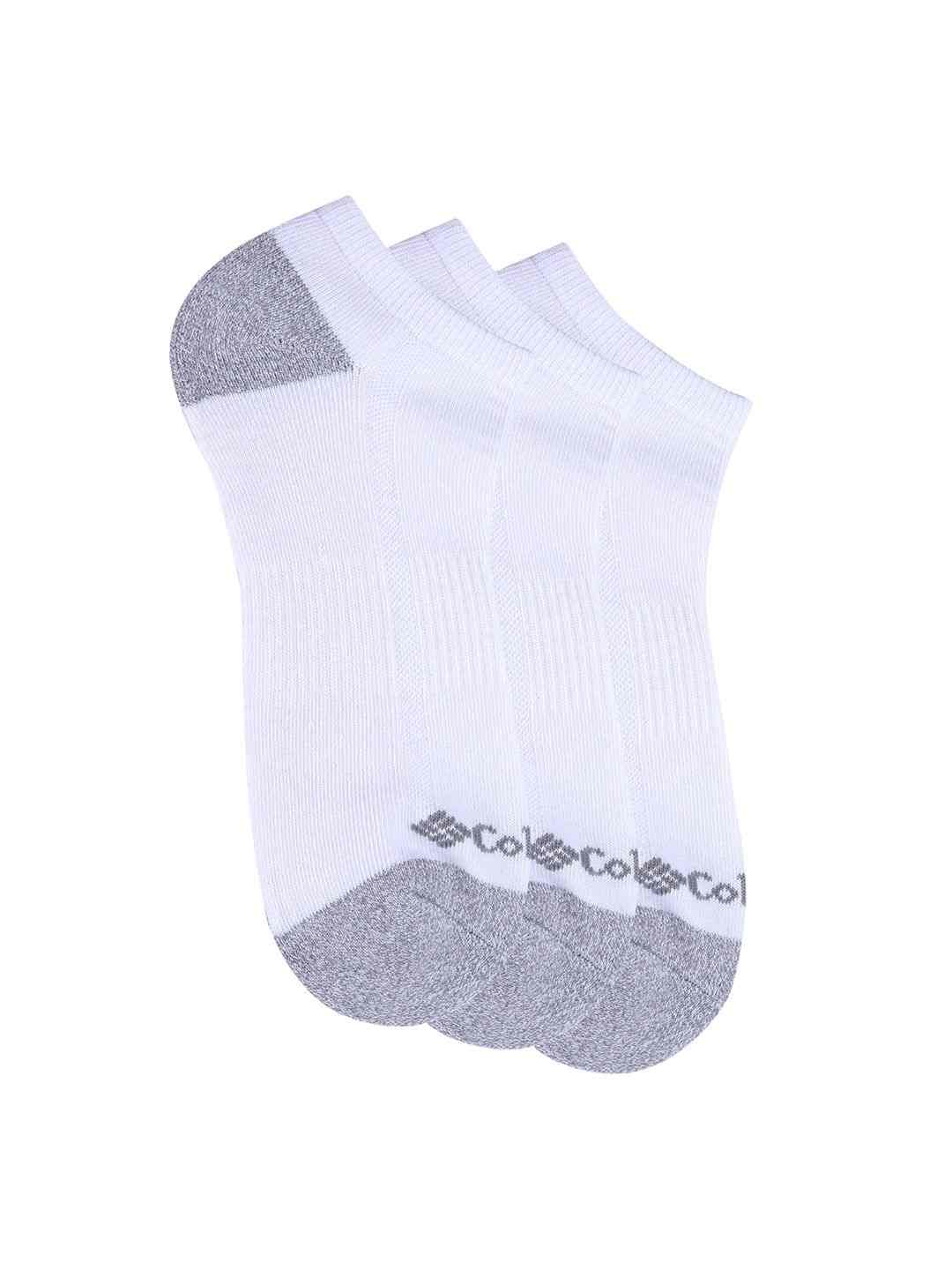Columbia Mens White No Show Pair of 3 Socks