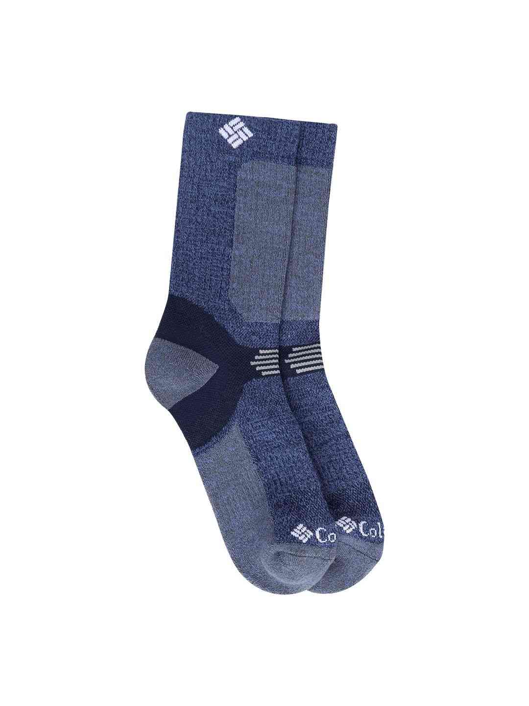 Columbia Unisex Blue Hike Lightweight Crop Crew Pair of 1 Socks