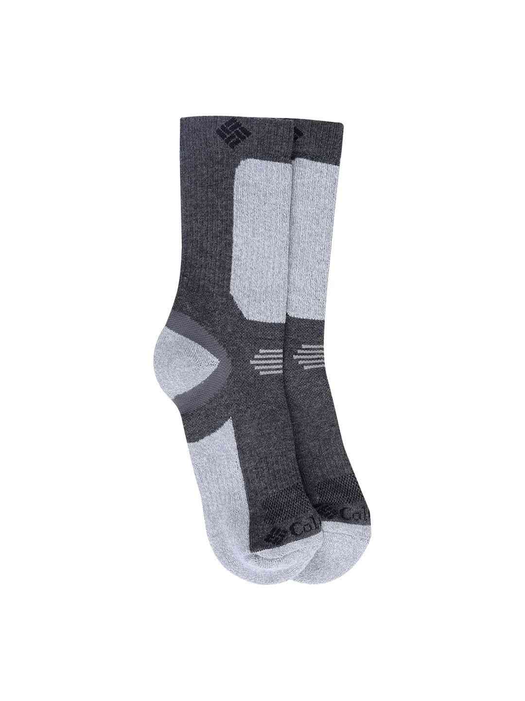Columbia Unisex Grey Hike Lite Crop Crew Large Moisture Wicking Pair of 1 Socks