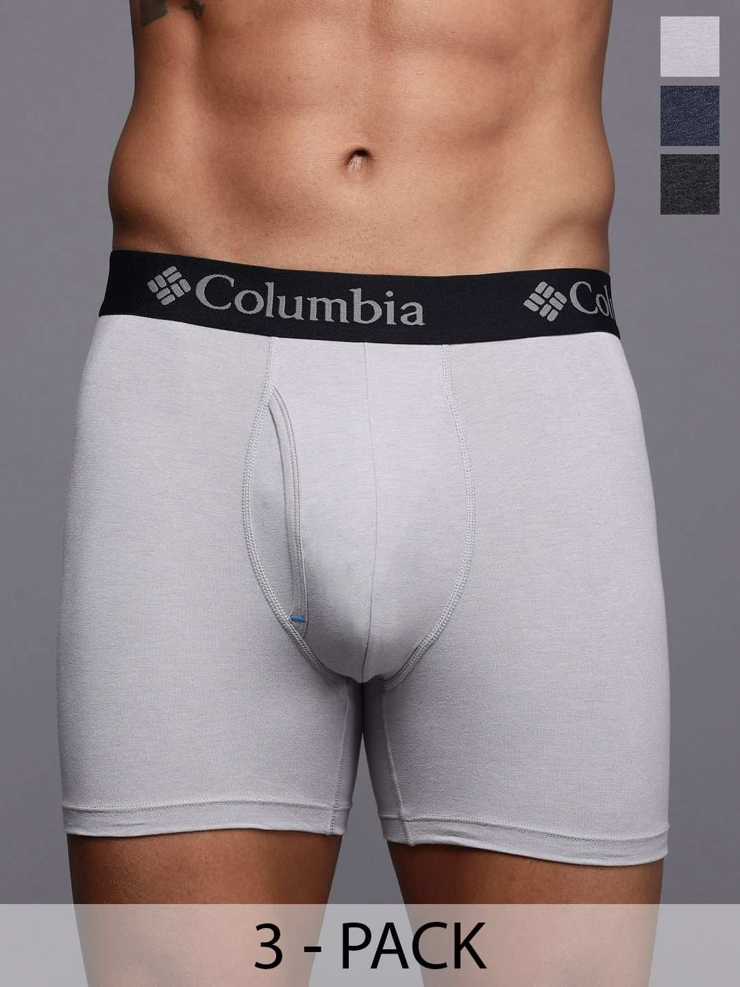 Columbia Men Performance Cotton Stretch Boxer Brief - (Pack of 3)