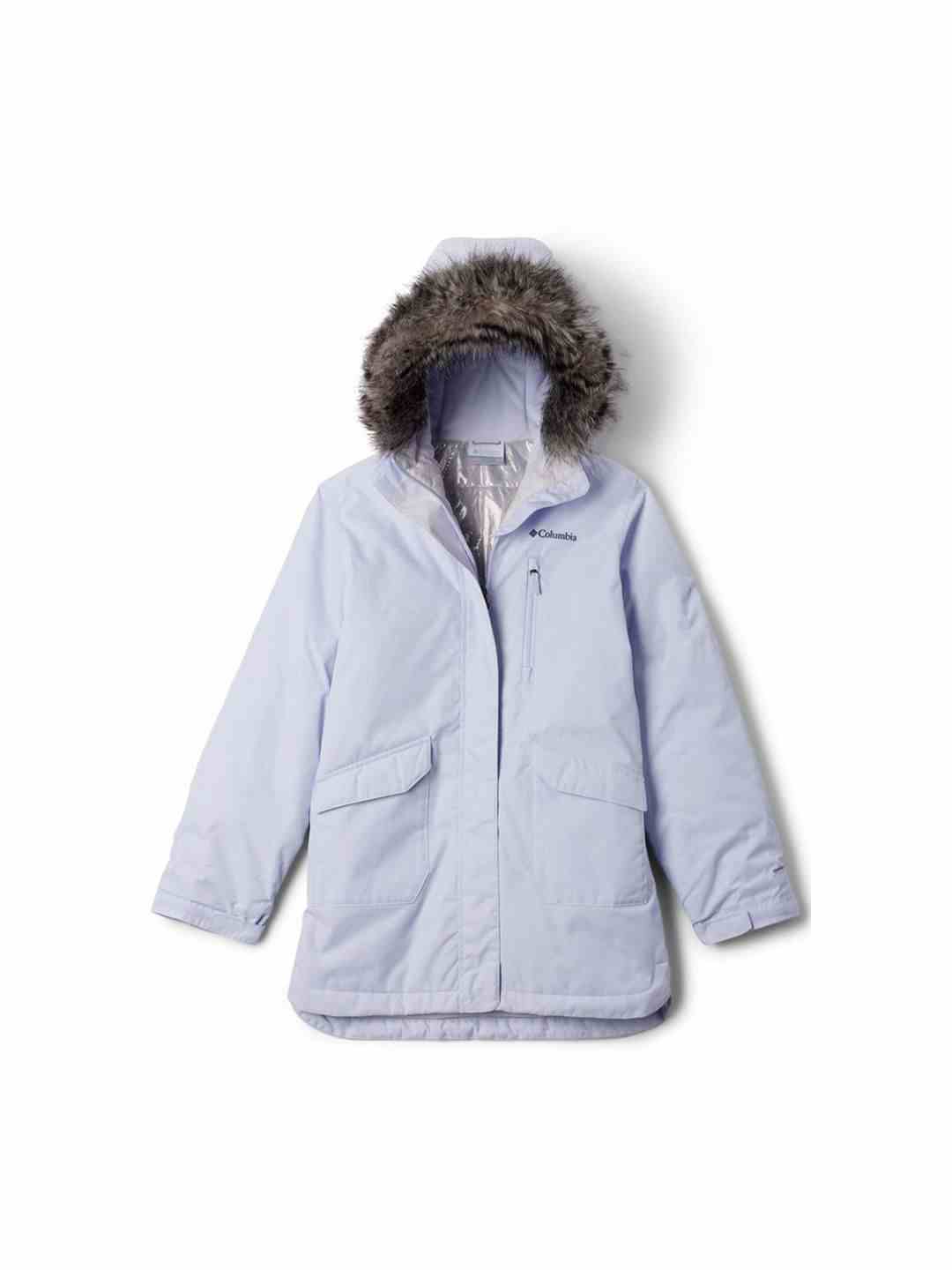 Kids Girls Blue Suttle Mountain II Long Insulated Omni Heat Jacket