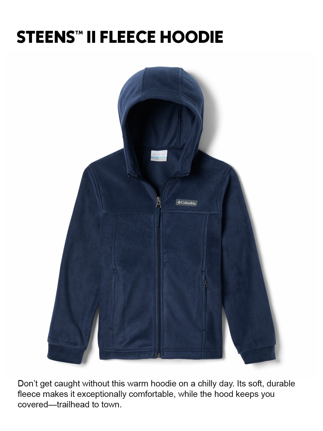 Kids Boys Navy Blue Steens II Fleece Hoodie