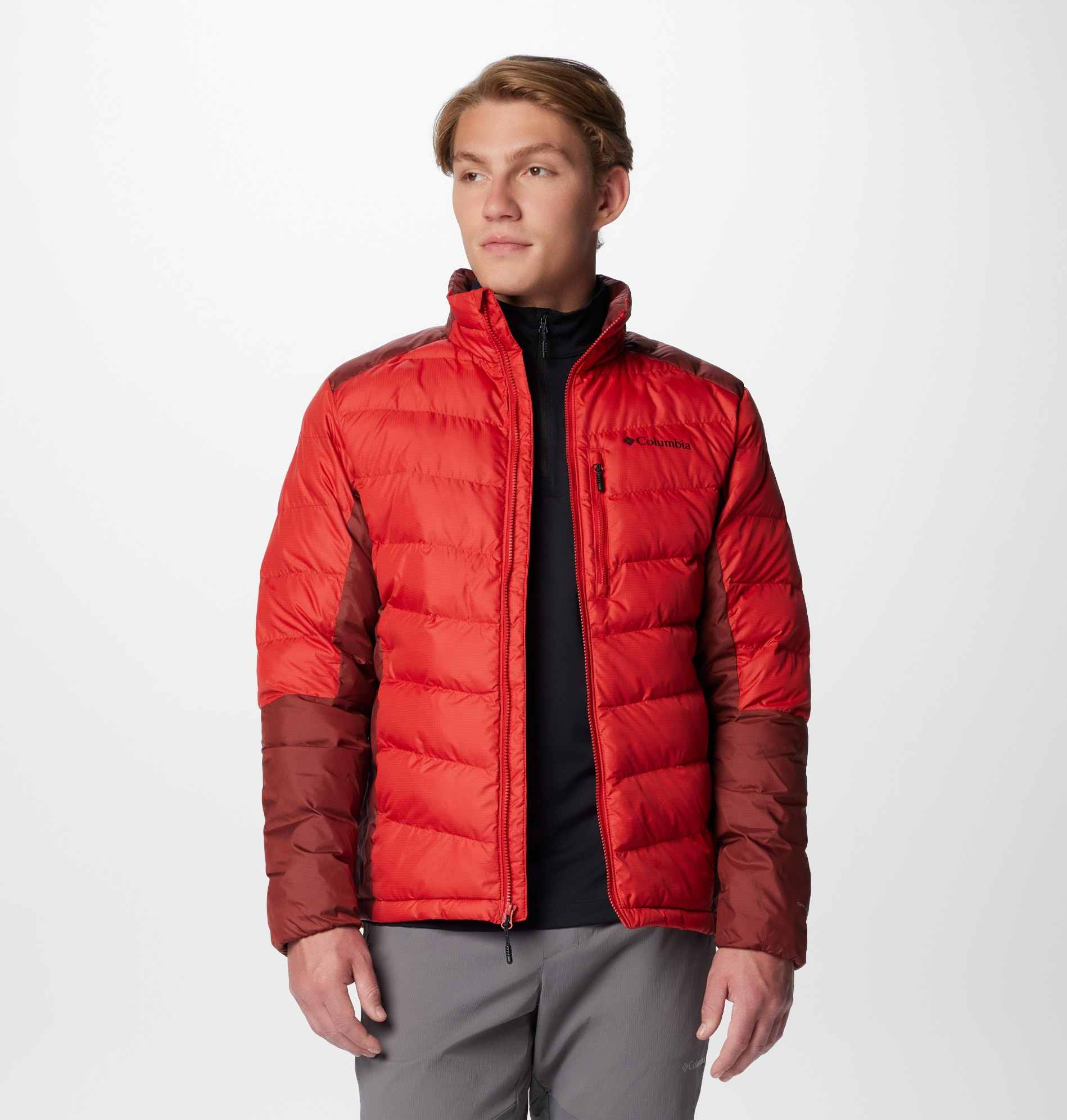Men Orange Labyrinth Loop II Omni Heat Jacket