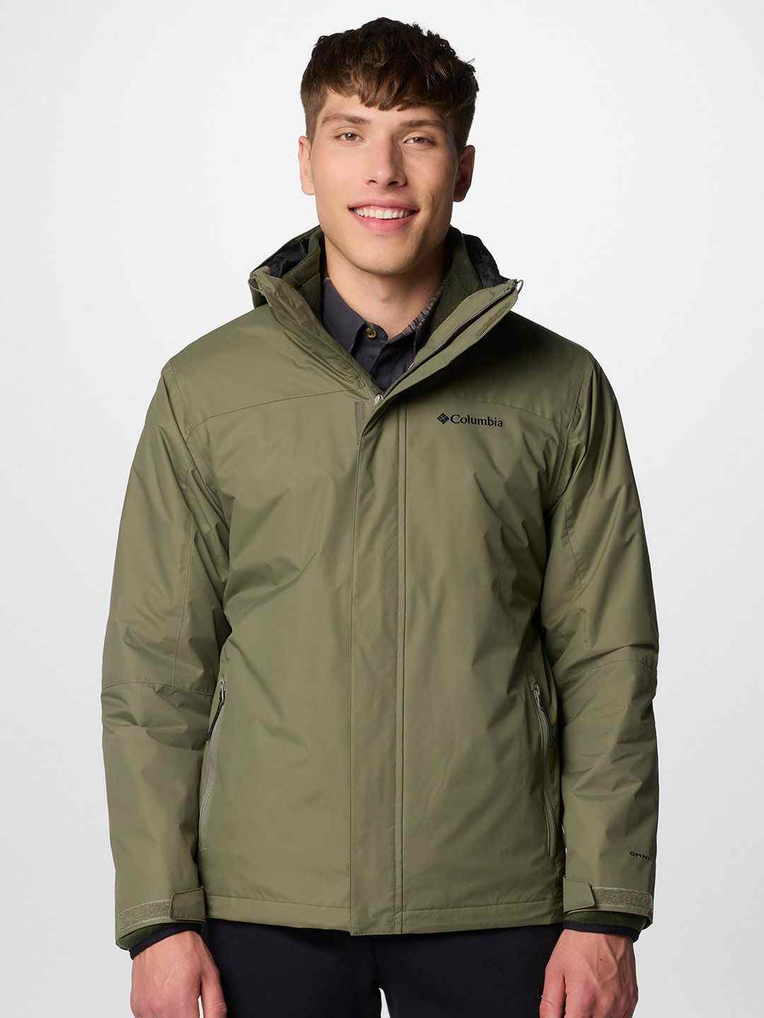 Men Green Tunnel Falls II Interchangeable Omni Tech Jacket