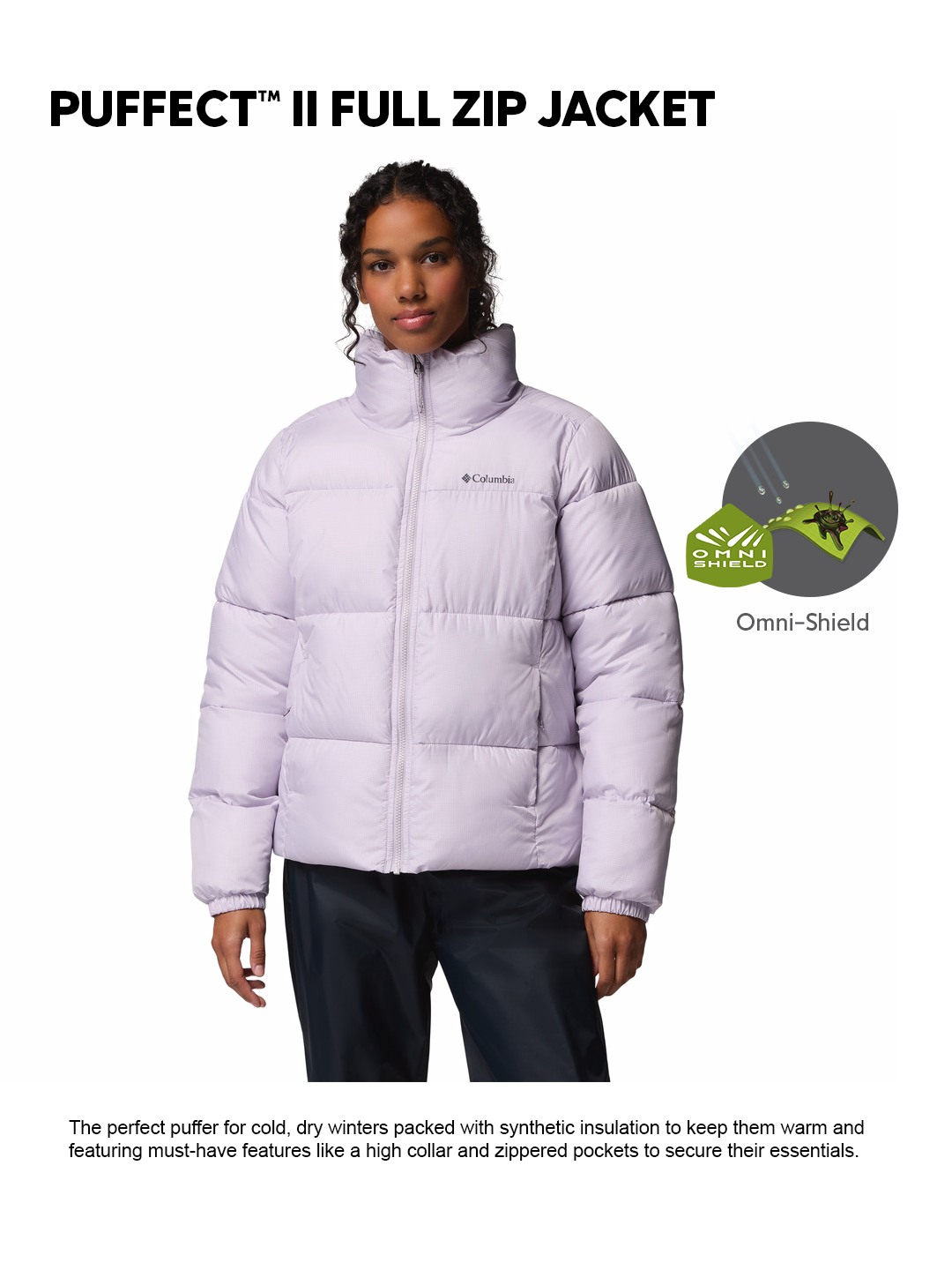 Women Purple OmniShield Puffect II Down Jacket