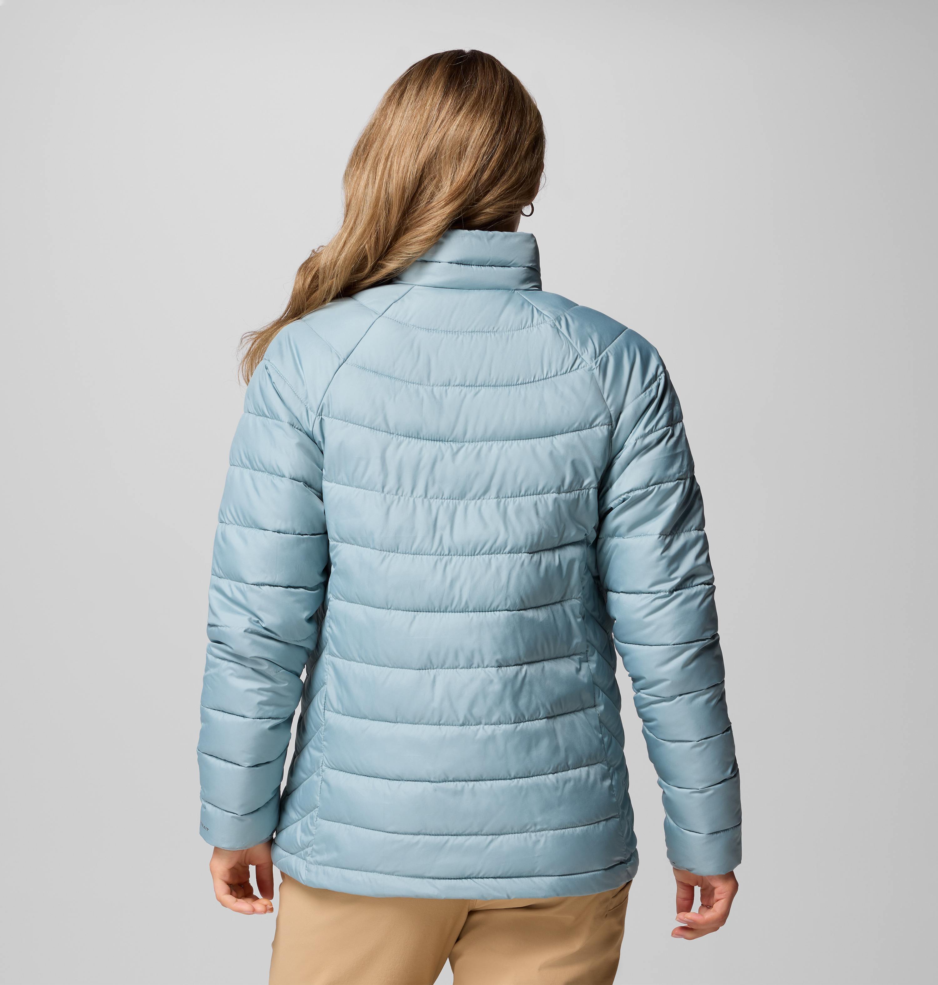 Women Blue OmniHeat Reflective Powder Lite II Down Jacket