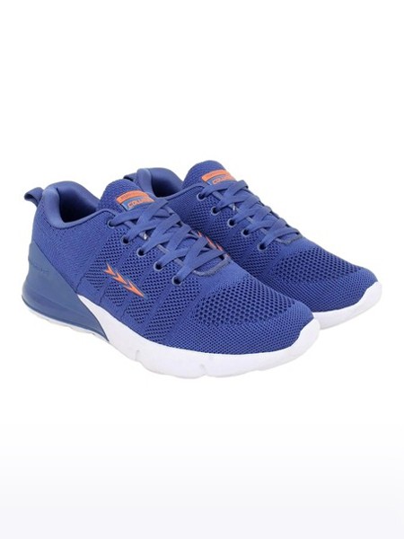 Blue mesh deals running shoes