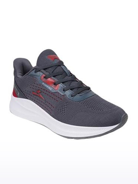 Men's Grey Knit Running Shoes