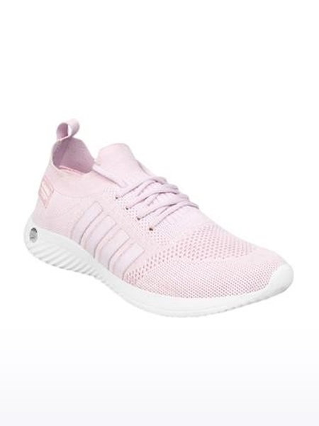 Women's Peach Knit Running Shoes