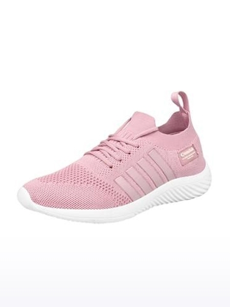 Women's Peach Knit Running Shoes