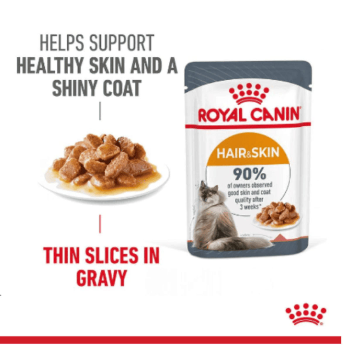 Royal Canin Hair & Skin Care Adult Gravy Cat Wet Food – 85 g