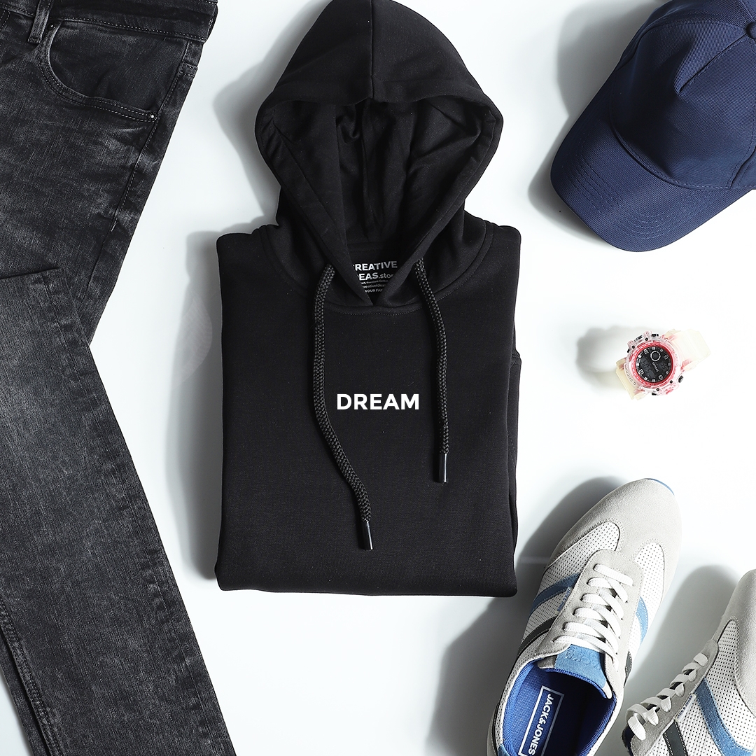 creativeideas.store | Dream Black Hoodie 1
