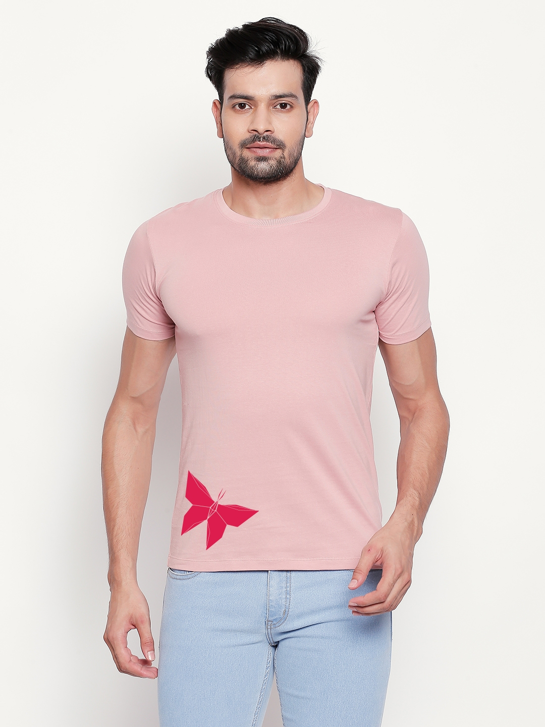 creativeideas.store | Origami Butterfly Pink Tshirt 0