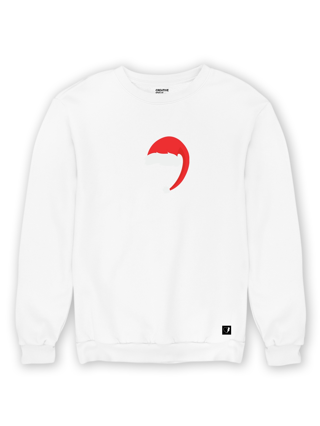 creativeideas.store | Christmas Cap White Unisex Cotton Sweatshirt 0