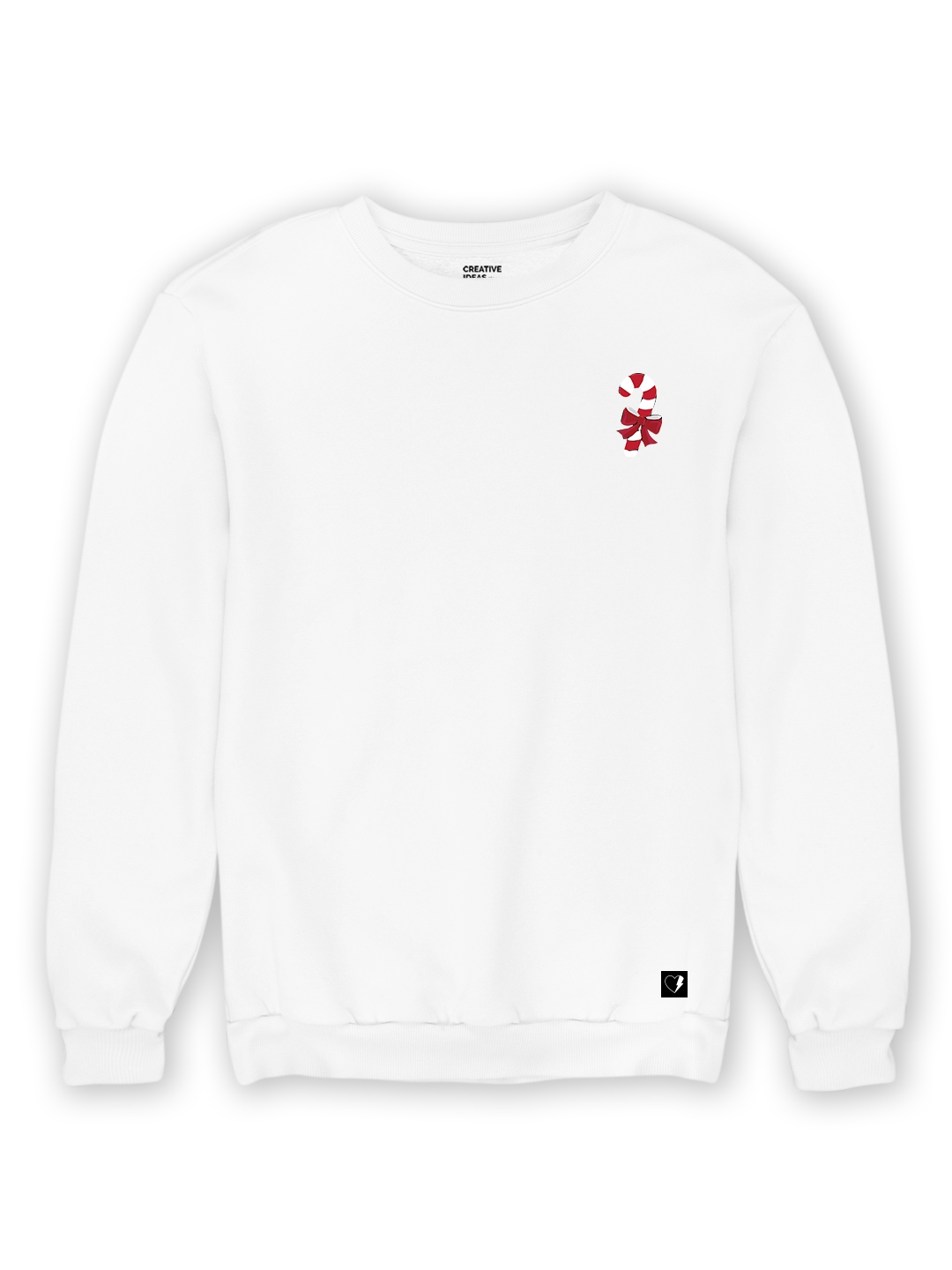 creativeideas.store | Christmas Stick Pocket White Unisex Cotton Sweatshirt 0