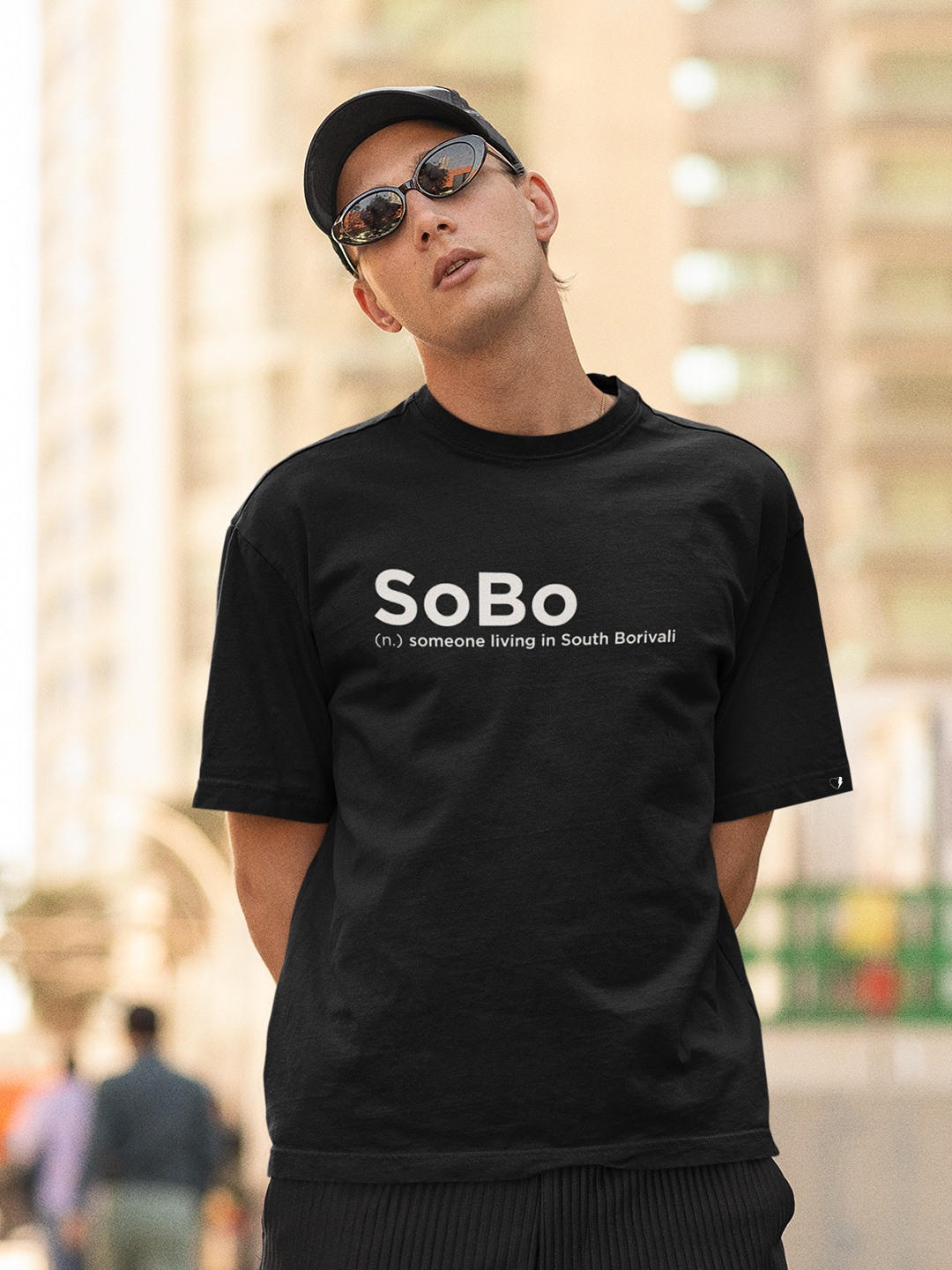 SoBo Oversized Black Tshirt - creativeideas.store