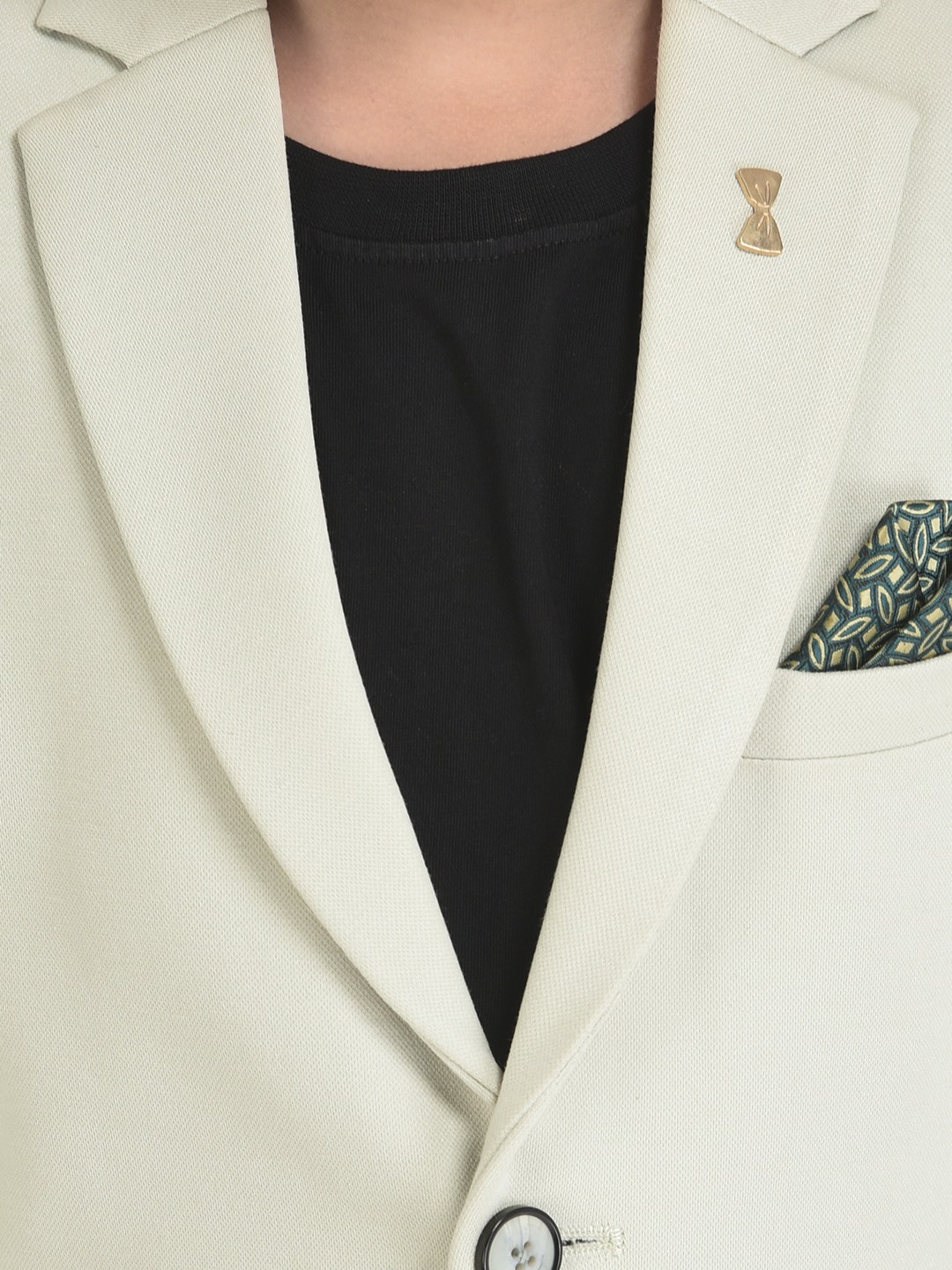 Crimsoune Club Boy Mint Green Blazer with 3 Pocket Styling