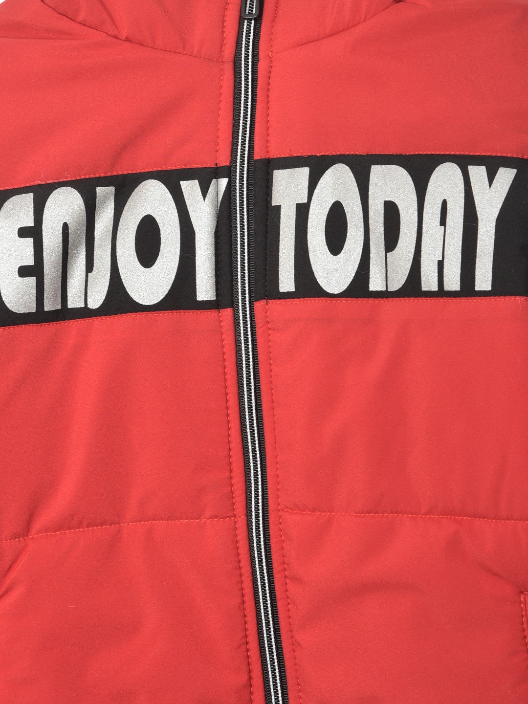 Crimsoune Club Boy Red Printed Hooded Jacket