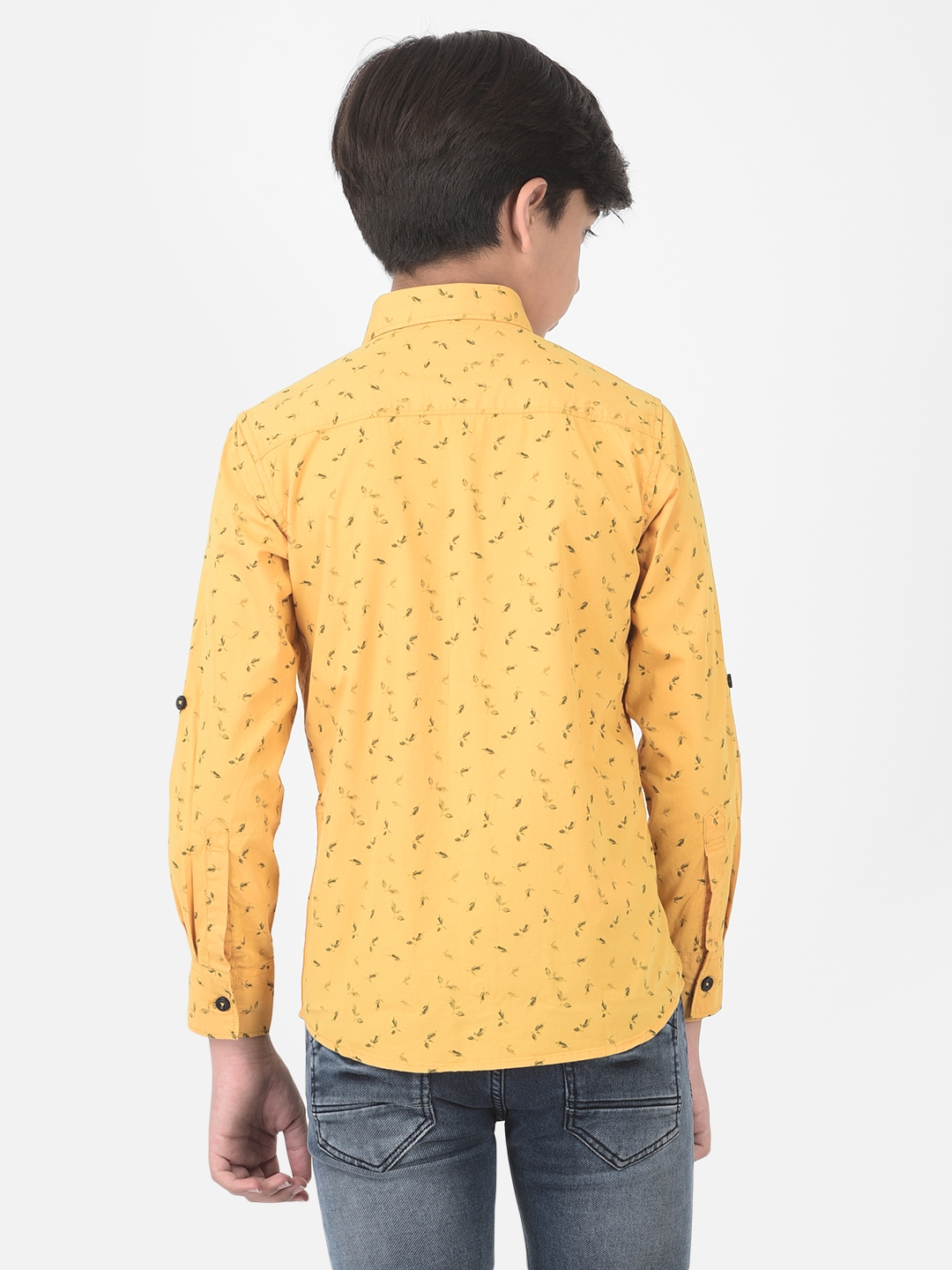 Crimsoune Club | Crimsoune Club Boy Yellow Floral Printed Shirt 1