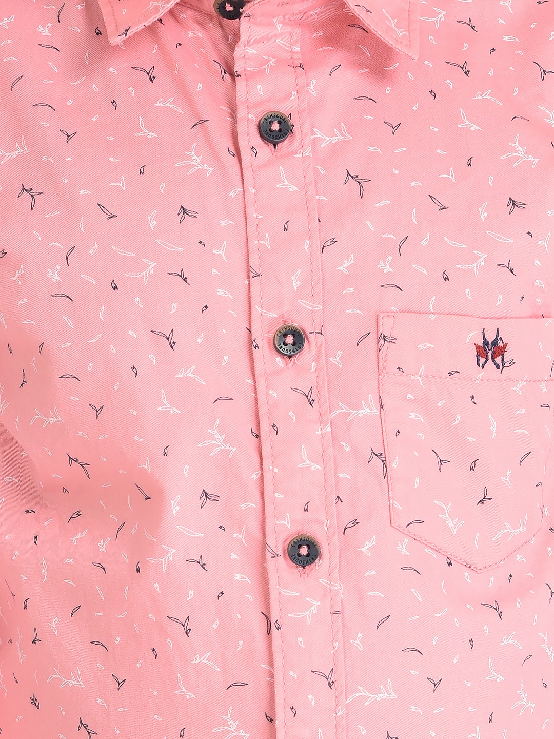 Crimsoune Club Boy Pink Shirt in Floral Print 